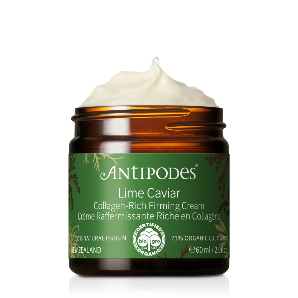ANTIPODES Lime Caviar feszesítő kollagén arckrém peptidekkel