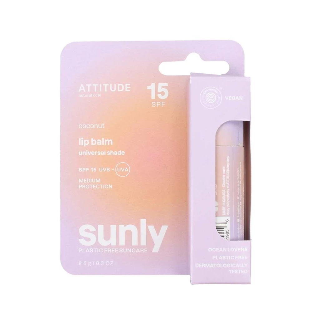 ATTITUDE SUNLY Színezett Ajakápoló SPF 15-ös fényvédelemmel