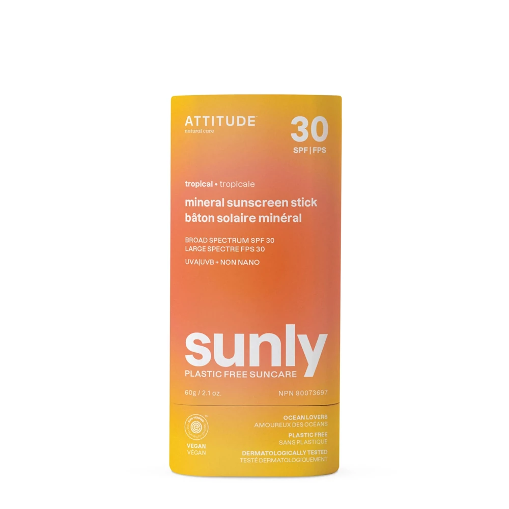 ATTITUDE SUNLY SPF 30-as Ásványi Fényvédő stick - Tropical