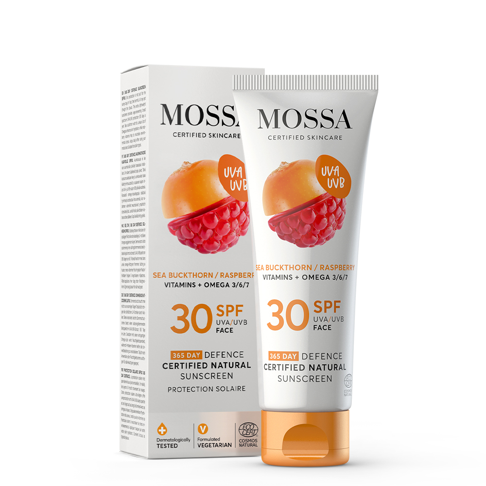 MOSSA 365 DAYS Minősített natúr fényvédő arcra SPF30