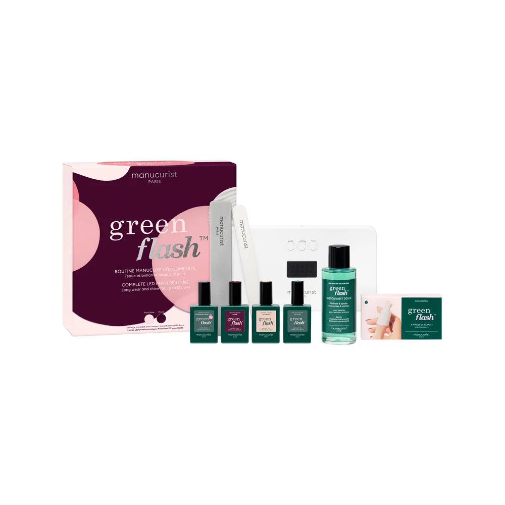 MANUCURIST GREEN FLASH KEZDŐSZETT - PALE ROSE + PRUNE