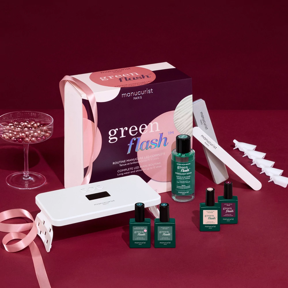 MANUCURIST GREEN FLASH KEZDŐSZETT - PALE ROSE + PRUNE