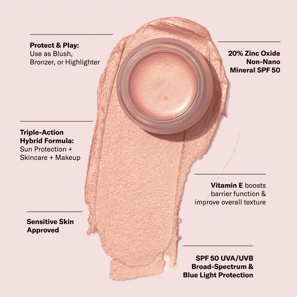 ODACITÉ Ajak-, Orca- és Szemhéjárnyaló balzsam SPF50-es fényvédelemmel - Frosted Petal