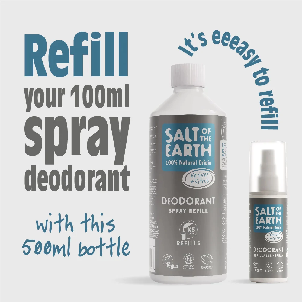 SALT OF THE EARTH vetiver és citrus dezodor spray utántöltő