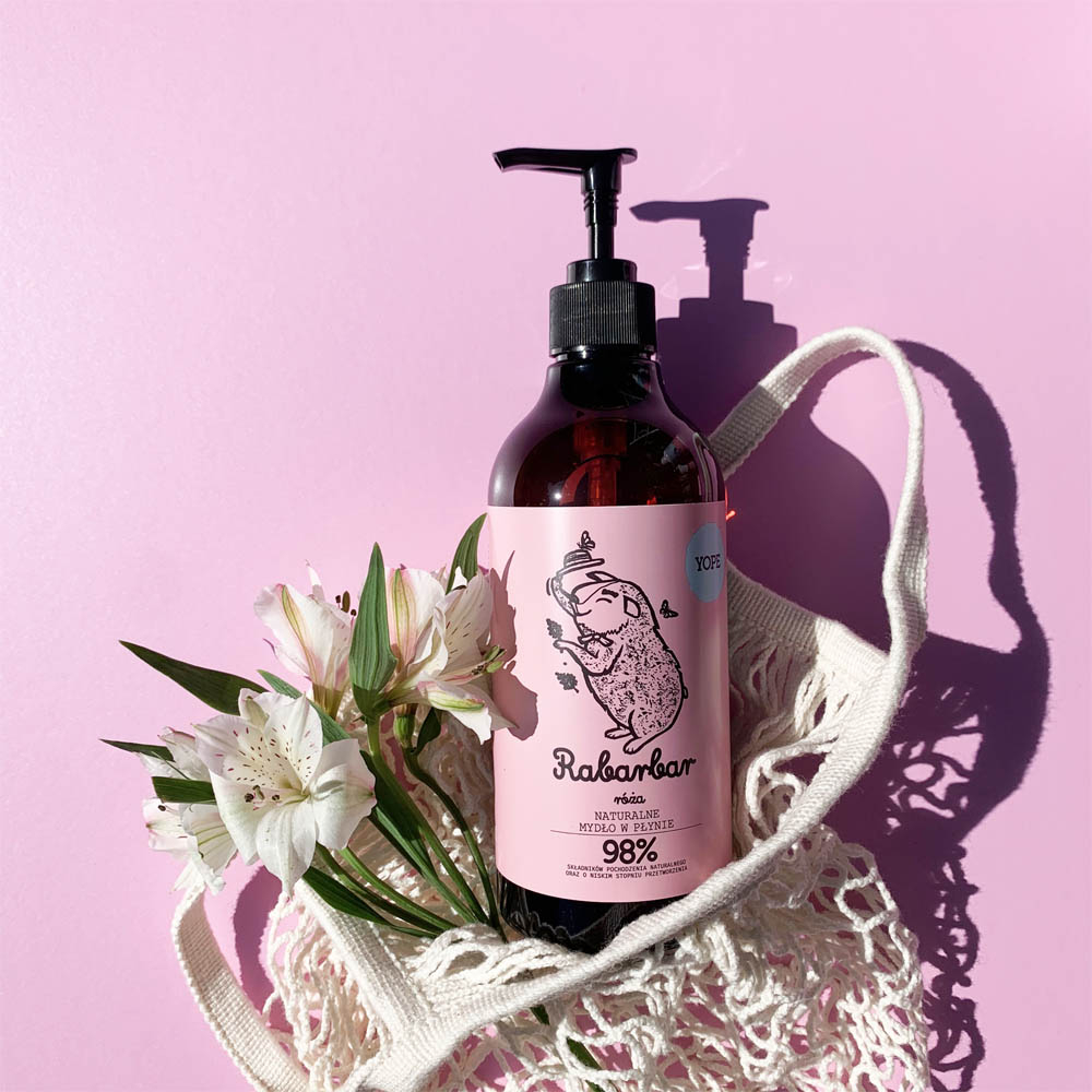 YOPE Rebarbara és rózsa természetes kézmosó szappan