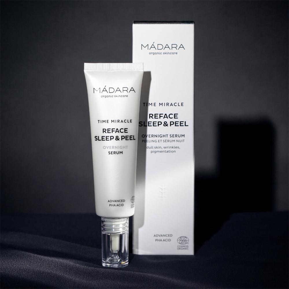 MÁDARA TIME MIRACLE REFACE  Sleep&Peel Bőrmegújító Éjszakai Szérum