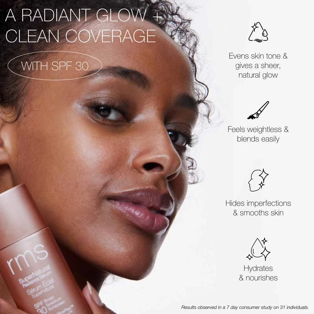 RMS Super Natural Ragyogást fokozó színezett szérum SPF 30-as fényvédelemmel - Light Aura