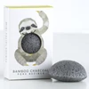 Kép 2/2 - KONJAC SPONGE Rainforest Lajhár bambuszszén mini konjak arcszivacs