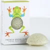 Kép 2/2 - KONJAC SPONGE Rainforest Béka francia zöld agyag mini konjac arcszivacs