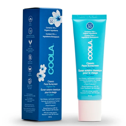 COOLA Classic SPF50 illatmentes fényvédő arcra