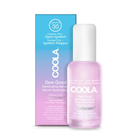 COOLA DEW GOOD RAGYOGÁST FOKOZÓ SZÉRUM SPF30 FÉNYVÉDELEMMEL