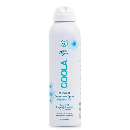 COOLA SPF30 ÁSVÁNYI FÉNYVÉDŐ SPRAY - ILLATMENTES