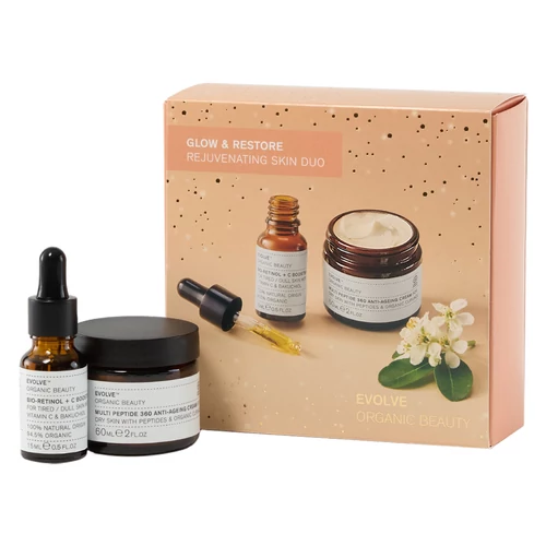 EVOLVE GLOW & RESTORE Bőrmegújító arcápoló szett érett, ráncos bőrre