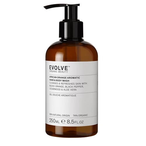 EVOLVE ORGANIC BEAUTY Afrikai narancs aromás kézmosó és tusfürdő