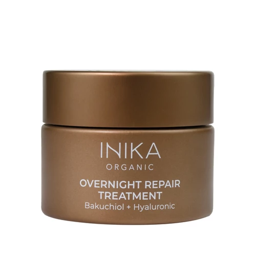 INIKA ORGANIC Éjszakai anti-age krémmaszk bakuchiollal és hialuronsavval