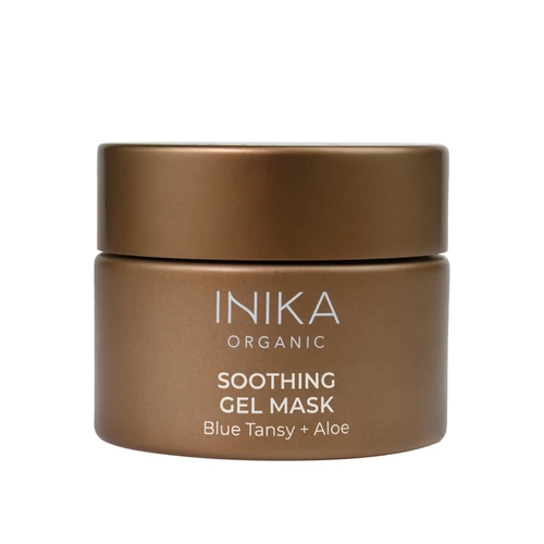 INIKA ORGANIC Bőrnyugtató és hűsítő gélmaszk kék varádiccsal