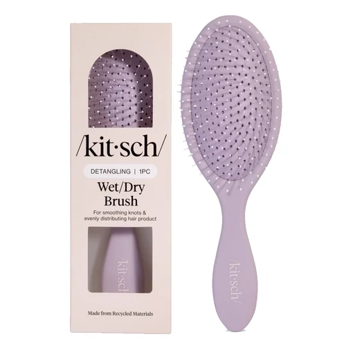 KITSCH Nedves - Száraz Hajkefe Újrahasznosított Műanyagból - Soft violet