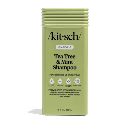 KITSCH Teafa és Menta tisztító sampon zsíros hajra és a fejbőr tisztítására