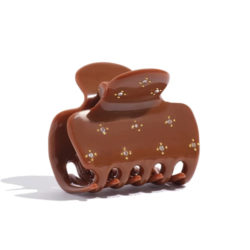 KITSCH Fogas Hajcsipesz Újrahasznosított Műanyagból Strasszokkal - Camel