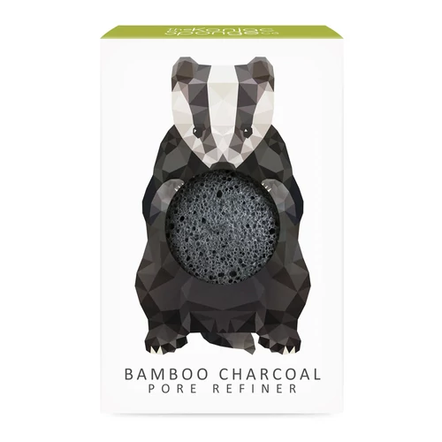 KONJAC SPONGE WOODLAND Borz bambuszszén mini konjak arcszivacs