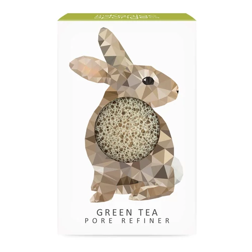 KONJAC SPONGE WOODLAND nyúl zöld tea mini konjac arcszivacs