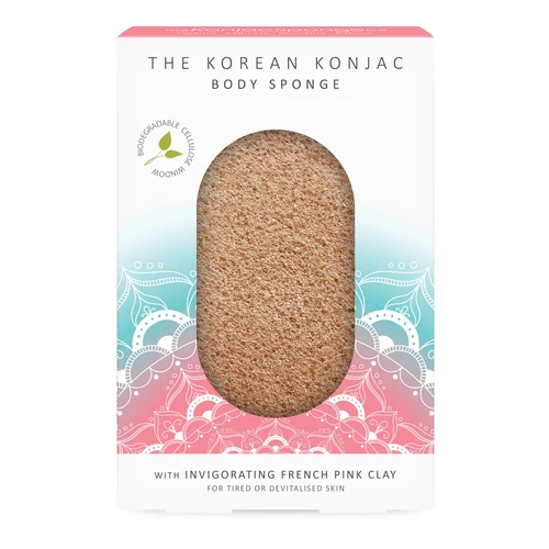 KONJAC SPONGE PRÉMIUM MANDALA TESTSZIVACS FRANCIA PINK AGYAGGAL