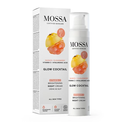 MOSSA GLOW COCKTAIL Bőrmegújító éjszakai krém C-vitaminnal