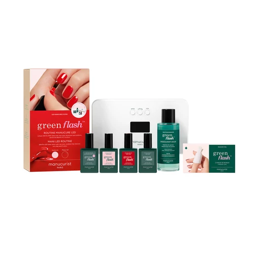 MANUCURIST GREEN FLASH KEZDŐSZETT - POPPY RED + HORTENCIA