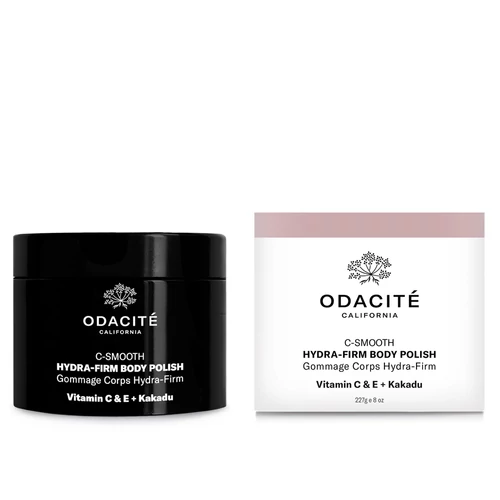 ODACITÉ C-SMOOTH Feszesítő Testradír és Testápoló Kakadu szilvával, C- és E-vitaminnal