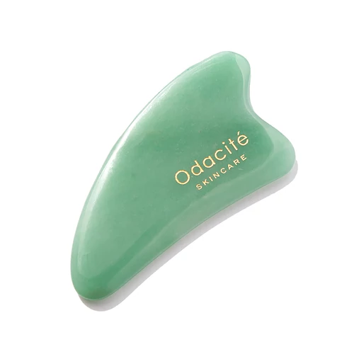 ODACITÉ Crystal Contour zöld aventurin gua sha
