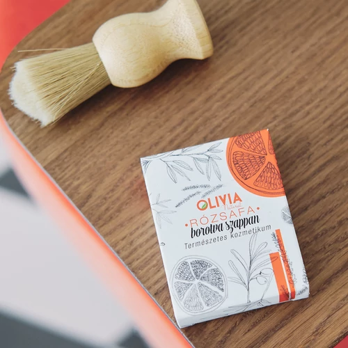 OLIVIA NATURAL Rózsafa borotvaszappan