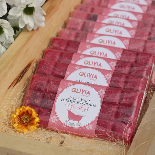 OLIVIA NATURAL Kakaóvajas Rózsakert fürdőcsokoládé