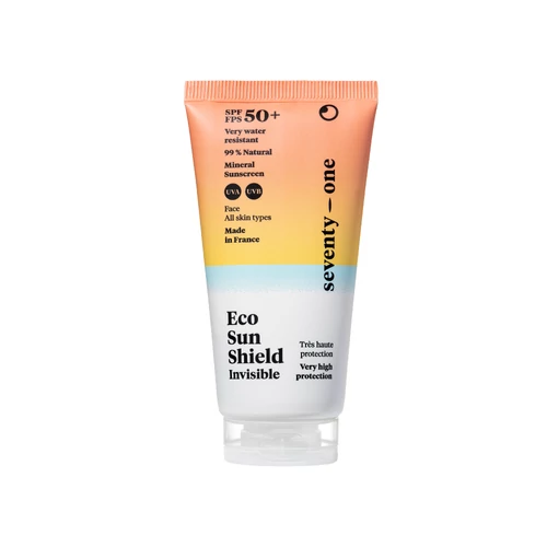 SEVENTYONE ECO SUN SHIELD SPF50+ LÁTHATATLAN FÉNYVÉDŐ ARCRA