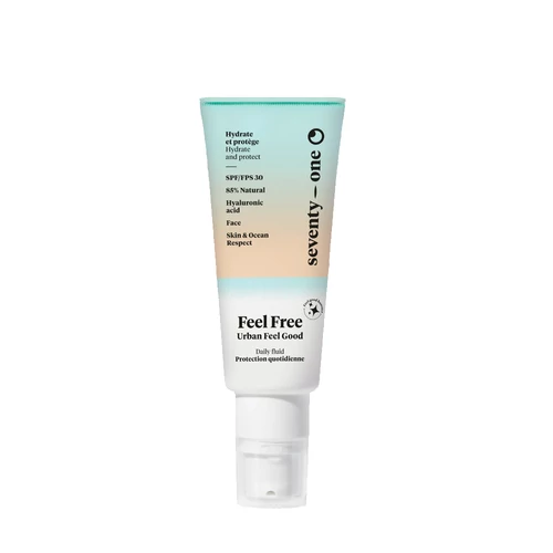 SEVENTYONE FEEL FREE URBAN FEEL GOOD Hidratáló arcápoló fluid SPF30 fényvédelemmel