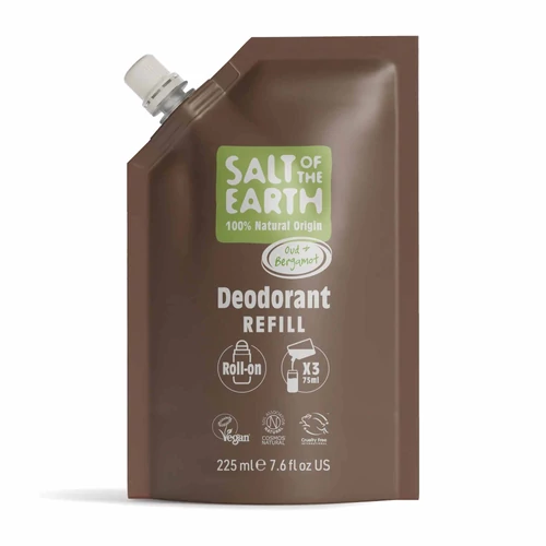 SALT OF THE EARTH Bergamott és Oud golyós dezodor  tasakos utántöltő