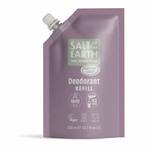 SALT OF THE EARTH Zsálya és Menta dezodor spray tasakos utántöltő