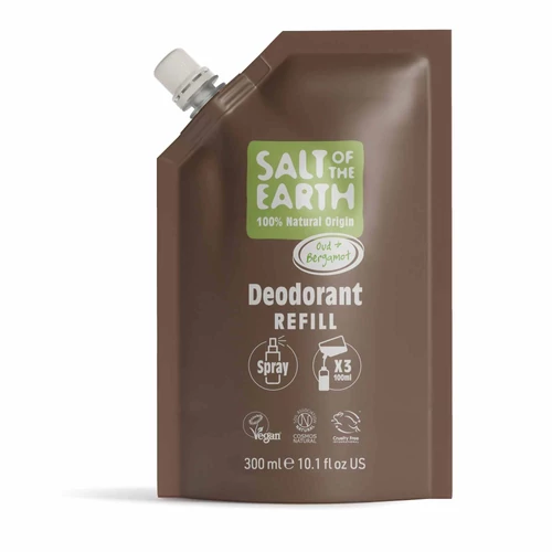 SALT OF THE EARTH Bergamott és Oud dezodor spray tasakos utántöltő