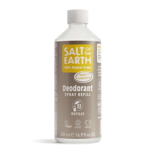 SALT OF THE EARTH Borostyán és szantálfa dezodor spray utántöltő