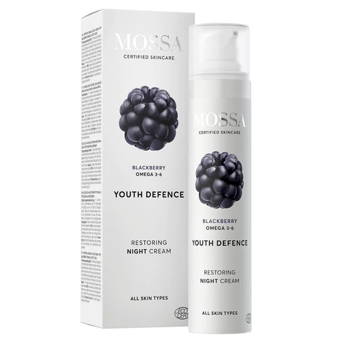 AKCIÓS | MOSSA YOUTH DEFENCE Regeneráló éjszakai krém szederrel és omega 3-6 zsírsavakkal