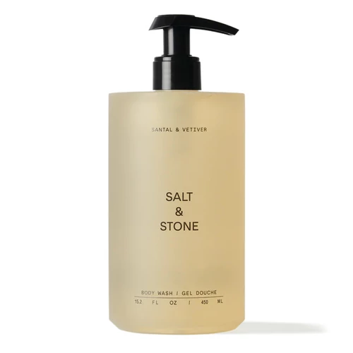 SALT & STONE TÁPLÁLÓ TUSFÜRDŐ GÉL - SZANTÁLFA & VETIVER