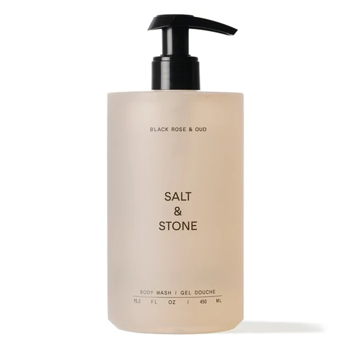 SALT & STONE TÁPLÁLÓ TUSFÜRDŐ GÉL - BLACK ROSE & OUD